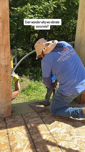 1.8K views | Vibrating the concrete is what makes ICF walls so strong. It pushes the concrete into every little void under door and window openings—so you don’t end up with gaps, cold spots, or structural weak points later. ICF looks simple from the outside… but it’s the details that make the difference. | ICF New England Construction | Facebook