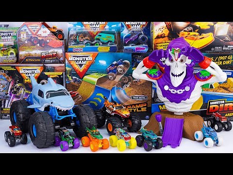 Monster Jam Collection Unboxing Review | Monster Jam Grim Take Down Playset