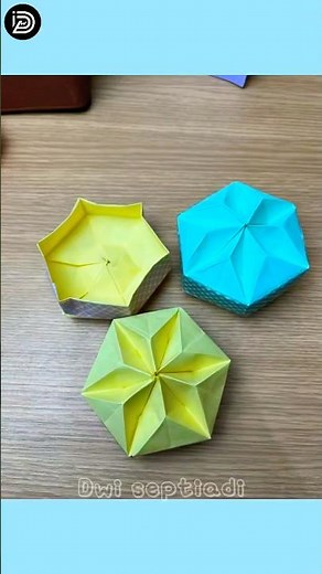 Origami Hexagon box #diy #kerajinankertas #origamitutorial #art #kertasorigami #craft
