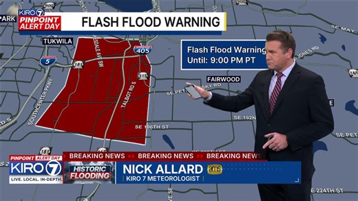 Weather and flash flood warning update as of 12/15 at 12 p.m.