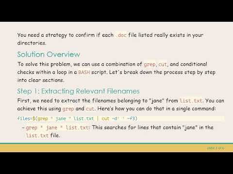 How to Check If a File Exists in a Text Document Using BASH