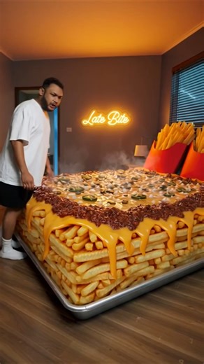 Cheesy Chilli Fries Bed 😍 #shorts #fries