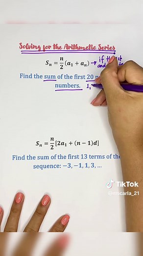 Solving for the Arithmetic Series | Math 10 #sequence #math #teachersoftiktok #fypシ゚viral #arithmeticseries