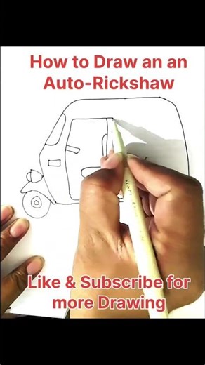 How to Draw an Auto Rickshaw #shorts #youtubeshorts #ytshorts #drawing #autorickshawdrawing