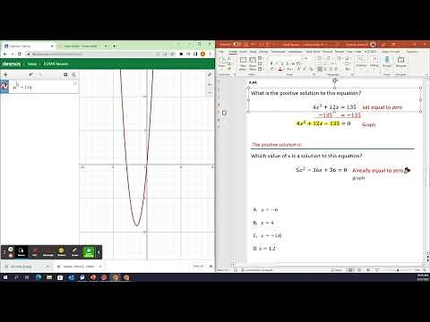 Desmos: Solving Quadratic Equations