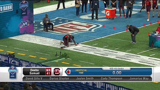South Carolina wide receiver Deebo Samuel's 2019 NFL Scouting Combine workout