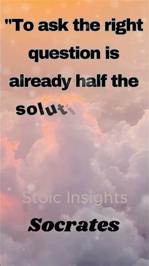 To ask the right question is already half the solution to the problem