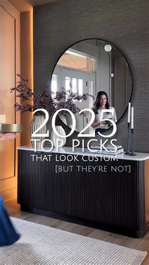 TIFFANY | Home Finds + Styling Tips ✦ on Instagram: "Top picks of 2025 that look expensive… but they’re not ✦ Comment CUSTOM for the link — custom-looking details without the sticker shock ✦ Think storage that hides the chaos, remote operated-plug in LED accent lighting, custom-looking curtains (without the custom price), look-for-less zellige tile, a fluted wood vanity with a quartz top, and high-end looking slat wall upgrades. Love affordable elevated home finds and chic everyday styling ideas