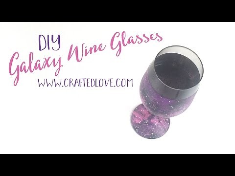 DIY Wine Glass Painting - Easy Galaxy Tutorial