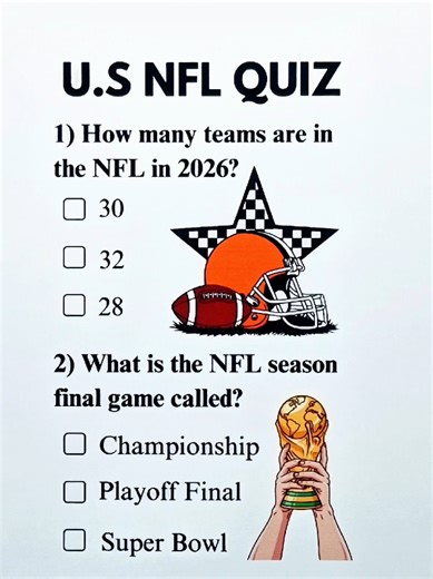 U.S NFL Quiz-Can you get 6/6? #nfl #usa🇺🇸 #trivia #quiztime #fyp