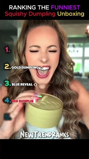 Ranking the funniest squishy dumplings unboxing moments 😂 #shorts #squishy