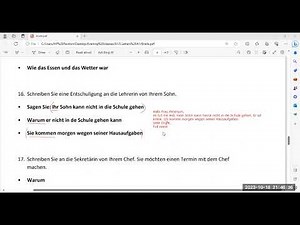 German A1 Compulsory Letter Writing Easy Practice