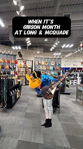 YES, Gibson Month has begun at Long & McQuade! 🎸😍 Visit your local L&M and...don't dance with the guitars. Instead play them! 😆 Tap the link to browse Gibson Month. 👉 long-mcquade.com/GibsonMonth #LongandMcQuade #LM2025 #LMGibsonMonth2025 #LMGibsonMonth #GibsonMonth | Long & McQuade Musical Instruments