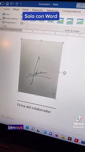 1.1M views · 41K reactions | ¿Cómo quitar el fondo de una firma escaneada con word? Súper tip para una mejor presentación  | Hipervisual | Facebook