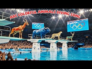 Colorful Safari ABCs Song: The Animal Diving Championship | Kids TV Education