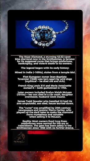 The Curse of the Hope Diamond: The "Cursed" Gem That Ruined Lives for Centuries