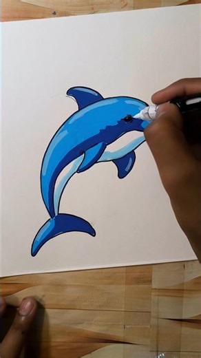 Dolphin Coloring Tutorial 🐬🐬 . #art #coloring #artist