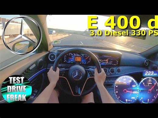 2021 Mercedes E 400 d T-Model All-Terrain 4Matic 330 PS top speed autobahn drive POV