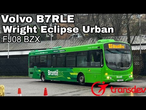 Volvo B7RLE Wright eclipse Urban FJO8 BZX Transdev Keighley bus company on B3