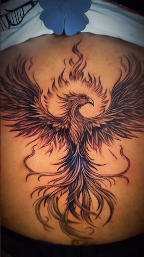 Phoenix Back Tattoo 🔥 | Full Back Rebirth Tattoo Design 🕊️