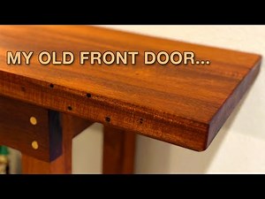 Transforming an old front door into a beautiful table
