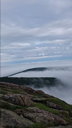Cadillac Mountain Top Foggy Hikers Summit Trail June 26 2026 Acadia NP Woody's Locally Guided Tours!
