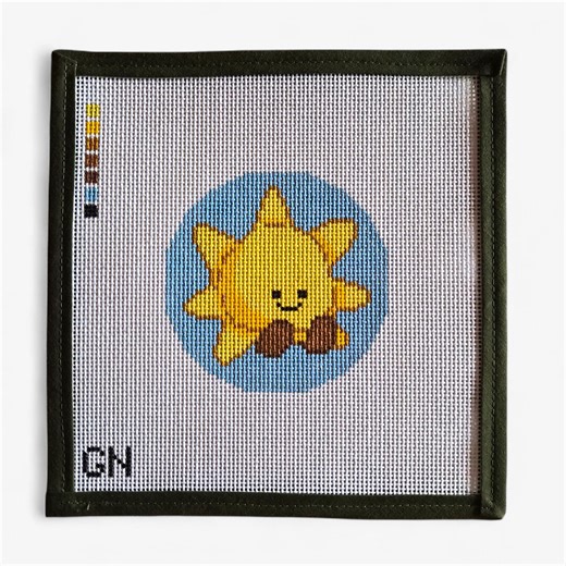 Needlepoint Kit for Beginners, Sun Canvas, DIY Craft, Needlepoint Decor