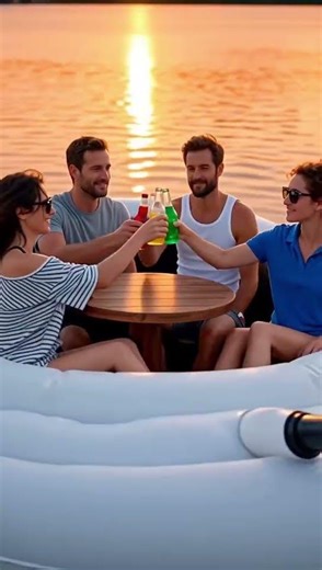 🌅The Black Pearl floating on the water! 🏴‍☠️Luxury features of the pirate ship floating boat 🚤