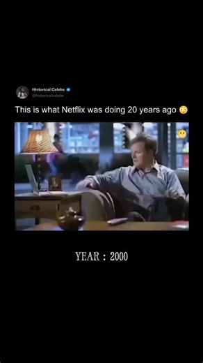 Celeb history | Past & Facts on Instagram: "About 20 years ago (around 2005), Netflix was primarily a DVD-by-mail rental company, led by CEO Reed Hastings. Under Hastings’ leadership, Netflix focused on mailing DVDs directly to customers, offering a subscription model with no late fees, and building a strong recommendation system to personalize movie choices. Streaming was not yet part of the business, but Hastings and the company were already experimenting with digital delivery and positioning