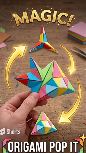DIY Origami Pop It Fidget! (FLEXING ACTION)