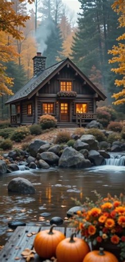 “Cinematic Autumn Journey | Cozy Fall Streets & Magical Houses 🍁🏡🌆”