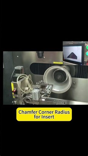 The process of chamfer corner radius of the insert(live demonstration)#insert #cornerradius #carbide