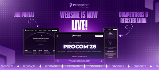 Procom 2026 is now live with its official website, bringing competitions, registrations, and a dedicated job portal all in one place. Step in and explore the opportunities. Explore more through the link in bio | Procom