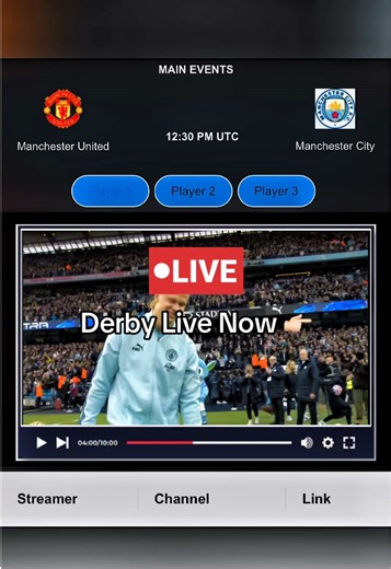 Manchester United vs Manchester City Live Stream
