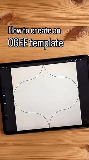 How to make an ogee template in procreate for surface pattern design #ogee #procreate