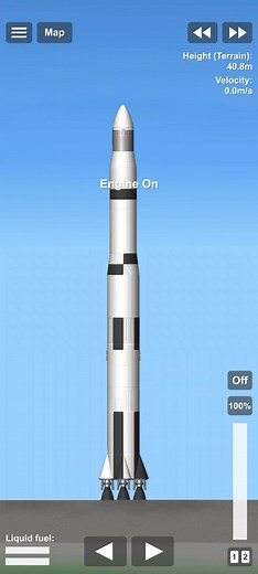 Landing Saturn V first stage #sfs #spaceflightsimulator #foryou
