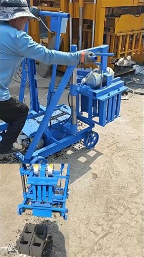 QMR2-45 Concrete cement solid hollow brick laying machine movable block making machine #blockmachine