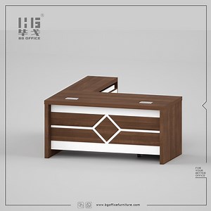 [Hot Item] Classic Commercial Executive Furniture Wooden Melamine Brown Computer Table Director/Manager/CEO Office Desk
