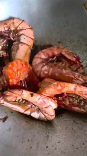 Fried Black Tiger prawns cooked in soy sauce