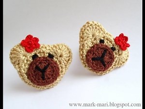 How to make crochet bear applique