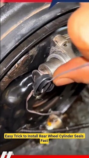 Easy Trick to Install Rear Wheel Cylinder Seals Fast #shorts #mechanic #tips