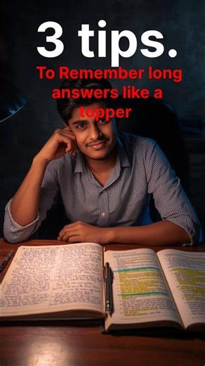 3 Tips to Remember Long Answers Without Ratta | Study Smart #studyschedule #studysmart #studyprep