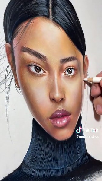 Colorful Portrait Drawing with Prismacolor Colored Pencils