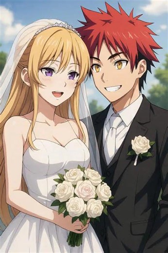 Soma and Erina's Wedding #foodwars #shorts #anime #love #manga