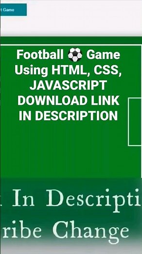 Football game using HTML, CSS, JAVASCRIPT
