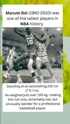 The NBA Giant Who Barely Weighed 100 kg(220 pounds) 😳