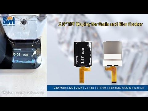 2.8” TFT Display for Smart Rice Cookers | Embedded HMI for Smart Appliances