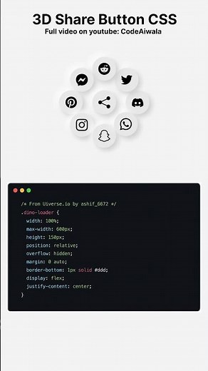 #video #tech #css Modern Floating Social Icons Animation | HTML CSS #uiux #programming #webdesign