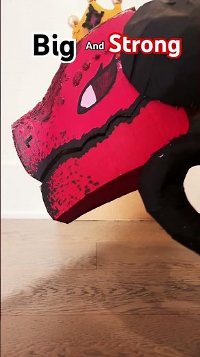A dragon puppet is big and strong #homemadepapercraft #dragonpuppeteer #paperdragon #puppet #craft
