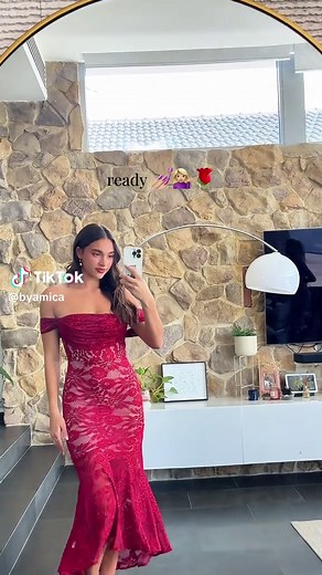 Stunning Soriella Red Lace Dress - Spring Fashion Must-Have!